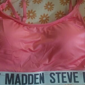 BB Dakota by Steve Madden Pink Logo Band Sports Bra